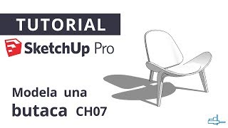 Como modelar una butaca CH07 |  SketchUp PRO