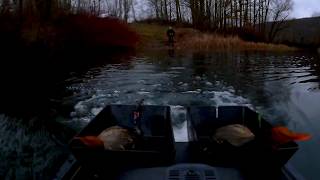 Futterboot Flytec 2011-5, Hechtmontage ausbringen