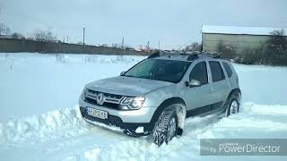 Рено DUSTER по снежной целине.