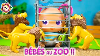 ? Mes bébés ont une super aventure au ZOO! La cage aux lions est ouverte, que se passera-t-il?