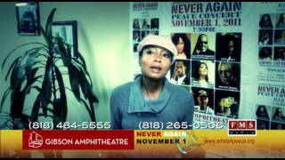 Malina Moye - NEVER AGAIN - Peace Concert - Artists for Peace - FMS Media
