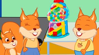 Famille d'Écureuil - Collection Machine à Gommes Animé 2021 en Français