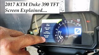 2017 KTM Duke 390 TFT Screen Explained in Detail at the Launch Event in Hyderabad.