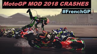 MotoGP 2018 Mod | Crash Compilation | RAIN | PC GAMEPLAY | TV REPLAY MotoGP