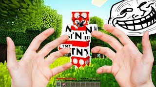 REALISTIC MINECRAFT WITH TROLL TNT ARMOR (FUNNY MOMENTS) | JeromeASF