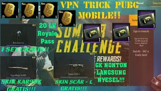 DAPAT SKIN WEAPON KAR98K GRATIS?! VPN TRICK PUBG