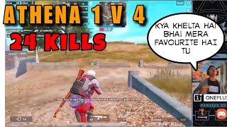 ATHENA x MORTAL | Solo vs Squad 24 Kills |