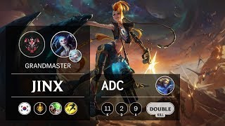Jinx ADC vs Ezreal - KR Grandmaster Patch 9.11