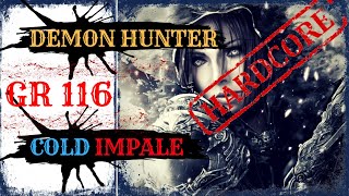 DIABLO 3 HARDCORE - GR 116 SOLO CLEAR - SHADOW IMPALE  - Patch 2.6.4 - Season 16 Demon hunter