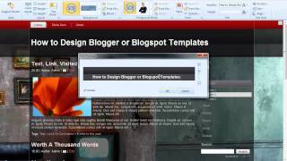 How to Design Blogger templates or Blogspot Templates with Artisteer 3