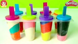 Paletas de Plastilina Play Doh |Rainbow Play Doh Popsicles