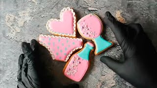 Роспись и посыпка имбирных пряников к 14 февраля [мастер-класс]