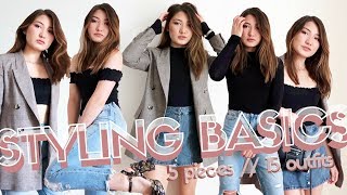 STYLING BASICS // 5 PIECES ⇨ 15 OUTFITS