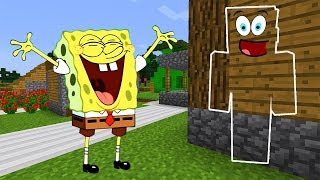 ЗАТРОЛЛИЛИ СПАНЧ БОБА НЕВИДИМКОЙ В МАЙНКРАФТ ТРОЛЛИНГ НУБИК MINECRAFT