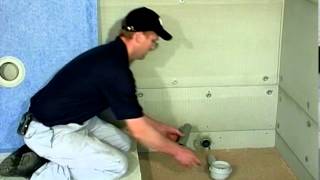 Montage Duschelement für begehbare Dusche