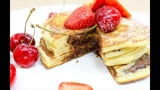 Панкейки  с Нутеллой / Оладушки / Детский выпуск / Nutella Pancakes