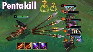 PERFECT PENTAKILL MOMENTS (Diana 1 Shot Pentakill, AD Nidalee Penta...)