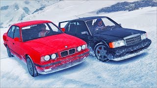 БМВ И МЕРС НА ГОЛОЛЕДЕ ЧУТЬ НЕ РАЗБИЛИСЬ - FORZA HORIZON 3⚡ГАРВИН