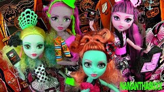 MONSTER HIGH MONSTER EXCHANGE DOLL COLLECTION REVIEW VIDEO!! MARISOL, LORNA, LAGOONA & DRACULAURA