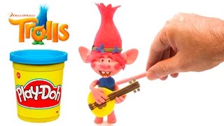 Trolls Poppy playing guitar Play Doh Stop Motion animation claymation