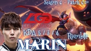 LGD MaRin RUMBLE Top vs Ekko - Patch 6.10 KR | League of Legends