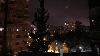 U.S.-led airstrikes hit targets in Syria