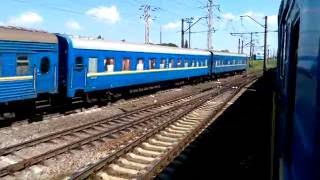 Вид из окна пассажирского поезда: от ст.Фастов до ст.Мотовиловка