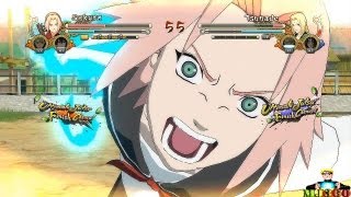 Naruto Shippuden Ultimate Ninja Storm 3 DLC School Girl Sakura Vs Bikini Tsunade