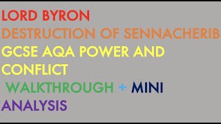 Destruction of Sennacherib English Lit GCSE AQA Help