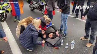 Инцидент во время акции армян во Франции в поддержку Армении и Карабаха