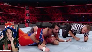 WWE Raw 7/3/17 Seth Rollins vs Curt Hawkins