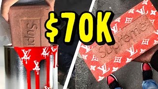 MAKING AND SELLING THE $70,000 NEW SUPREME LOUIS VUITTON BRICK! (NO CLICKBAIT!)