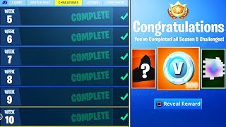 What happens when you COMPLETE ALL Week Challenges in Fortnite! (NEW SEASON 5 REWARDS UNLOCKED)