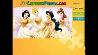 Мультик игра Принцессы Диснея в золотых платьях (Disney Princess in Gold Dress)