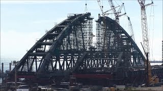 Строительство Керченского моста (июнь, 2017).
