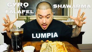 GREEK FOOD MUKBANG #falafel #shawarma #gyro |