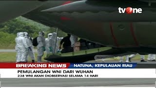 Tiba di Natuna, 238 WNI dari Wuhan Akan Jalani Observasi Selama 14 Hari Kedepan