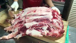 선릉맛집 – 한점의 소갈비를 위한 해체, 정통 소발골작업  / Korean food - Beef boning