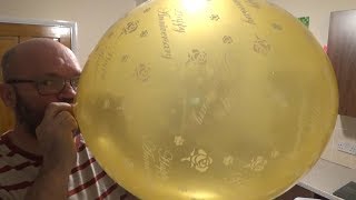 #159 Golden Rose Balloon Bursting blow to pop Tangobaldy Fun