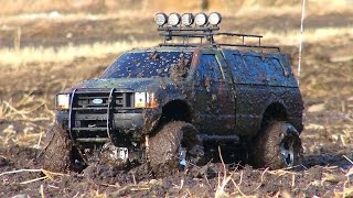 RC ADVENTURES - Mud Bath for a Ford F350 4x4 - Tamiya Highlift with MFC-02 Sound Kit