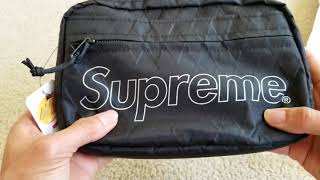 Unboxing SUPREME 3M Reflective Black Shoulder Bag + Legit Check!  8 28 18