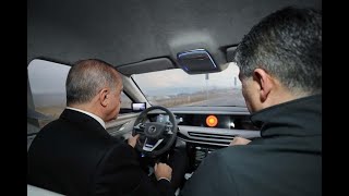 Cumhurbaşkanı Erdoğan Yerli Otomobili İle Test Sürüşü Yaptı, İşte O Anlar..
