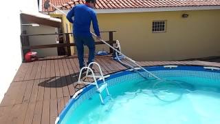Limpeza piscina rápido e barato!