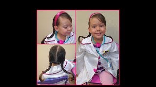 Peinado Doctora Juguetes - Doc  Mcstuffins Hairstyle / Peinado para Niña - Hairstyle for Girls