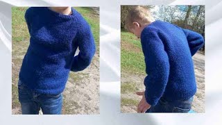 Реглан сверху – росток. 2 часть МК свитера для мальчика
