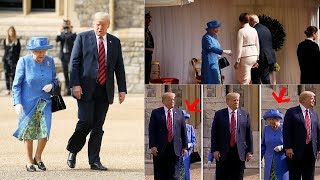 How Donald Trump BREAKS Royal protocol as US President BLOCKS OUT the Queen
