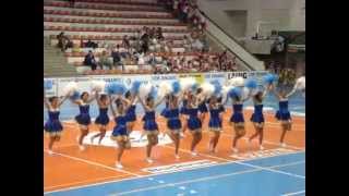 Cheerleading dance. Music compilation (Rihanna, Flo Rida, The Black Eyed Peas,etc.)