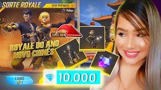 FUI A PRIMEIRA A PEGAR A SKIN DO ROYALE CHINÊS - NOVO SORTE ROYALE FREE FIRE