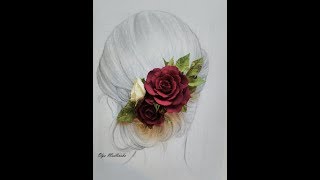 Заколка с цветами из фоамирана. Мастер класс.