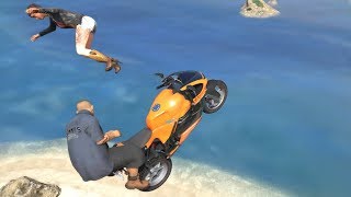 GTA 5 Crazy & Deadly Motorcycle Crashes/Jumps vol.4 - GTA V Ragdolls Compilation (Euphoria physics)